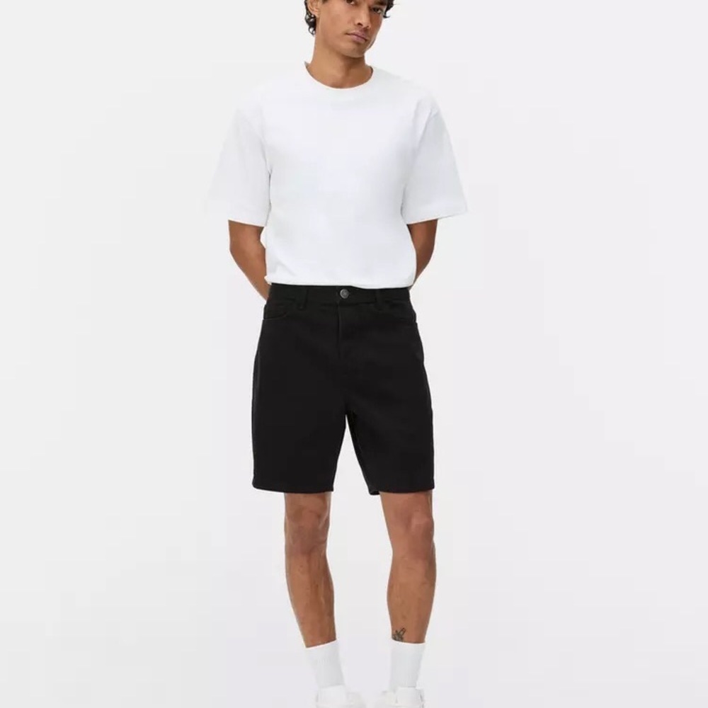BNWT Denim Co Flat Front Black Tailored Shorts